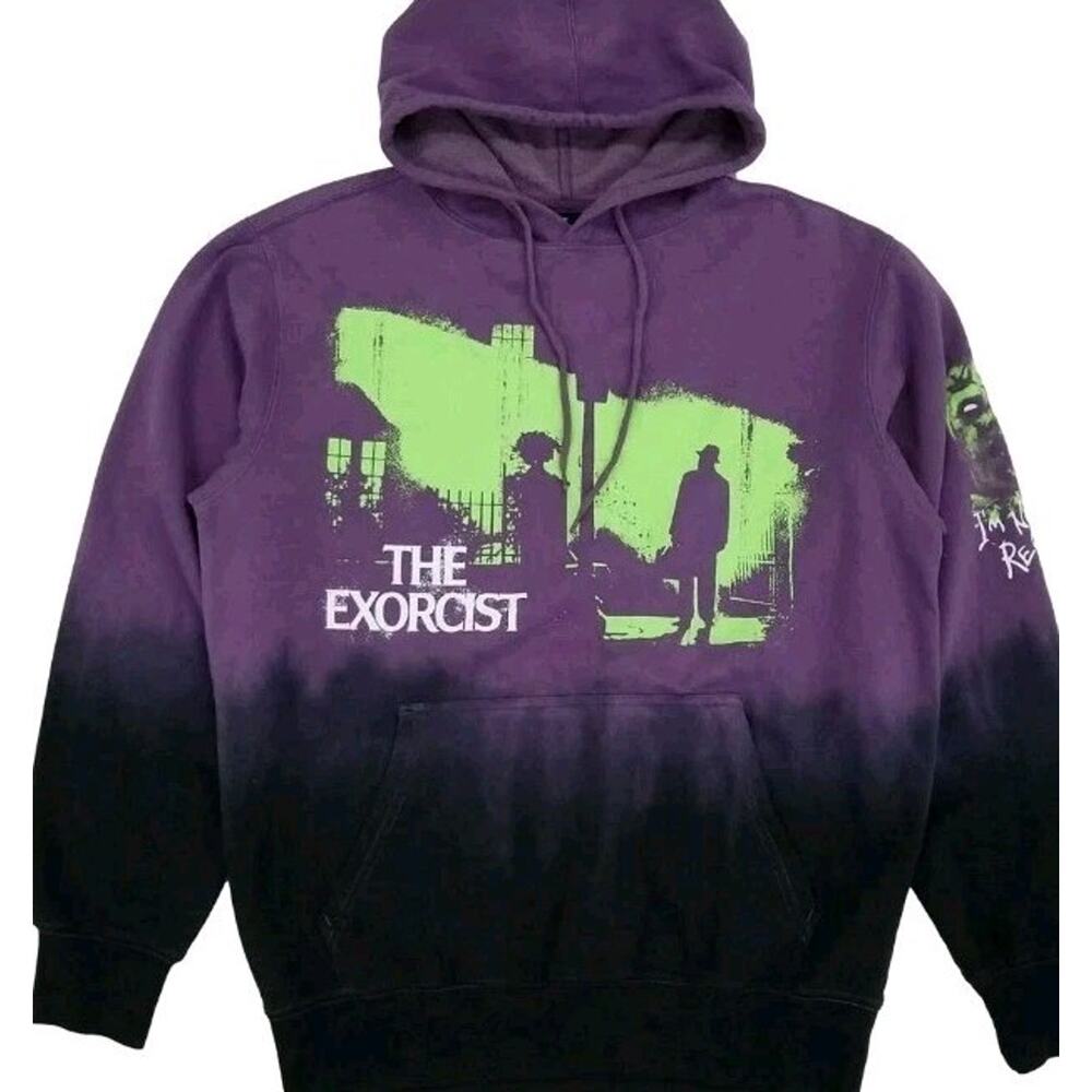 The Exorcist Hoodie Sweatshirt Men Women L Halloween Horror Movie 80s Purple